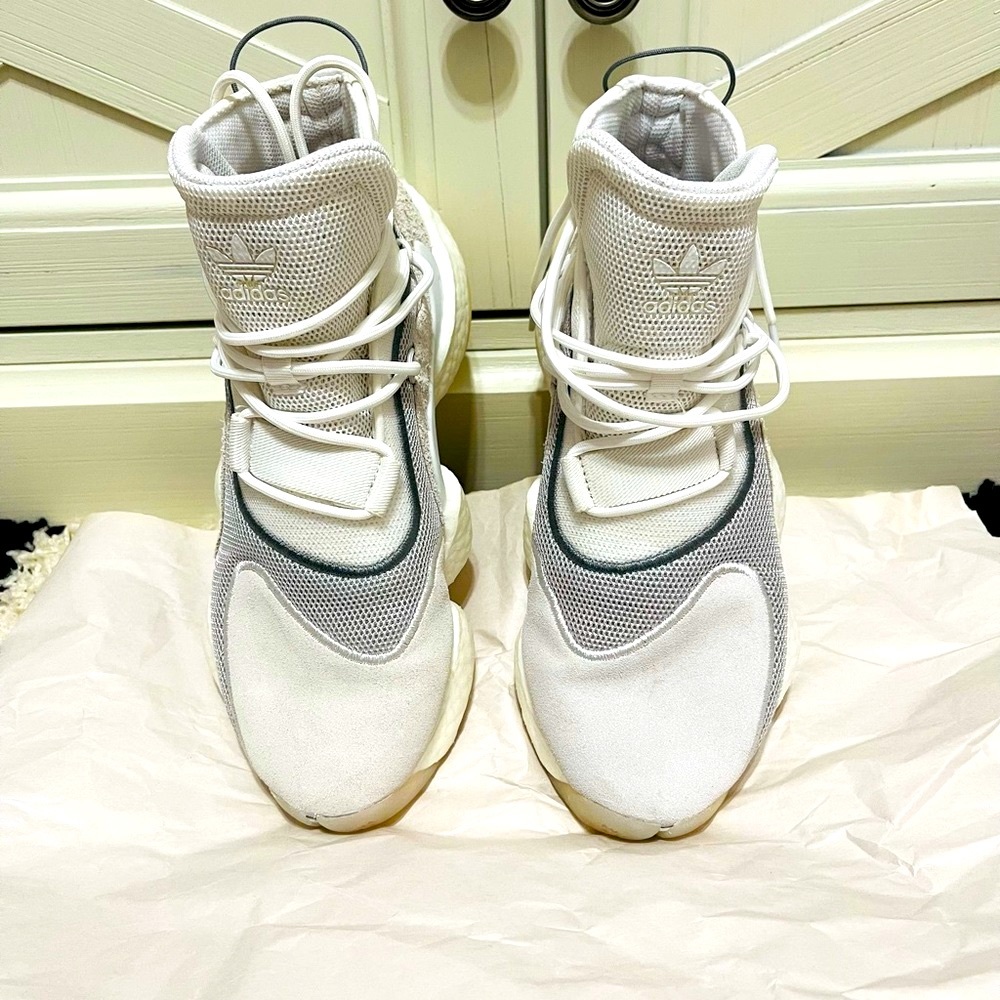 NWOT Men’s Size 6.5 (European Size 39.5) Adidas Crazy BYW Basketball Shoes White - Picture 14 of 15